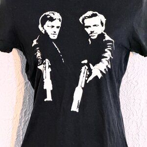 Vintage Y2K The Boondock Saints T- Shirt Junior's Size Large Black White